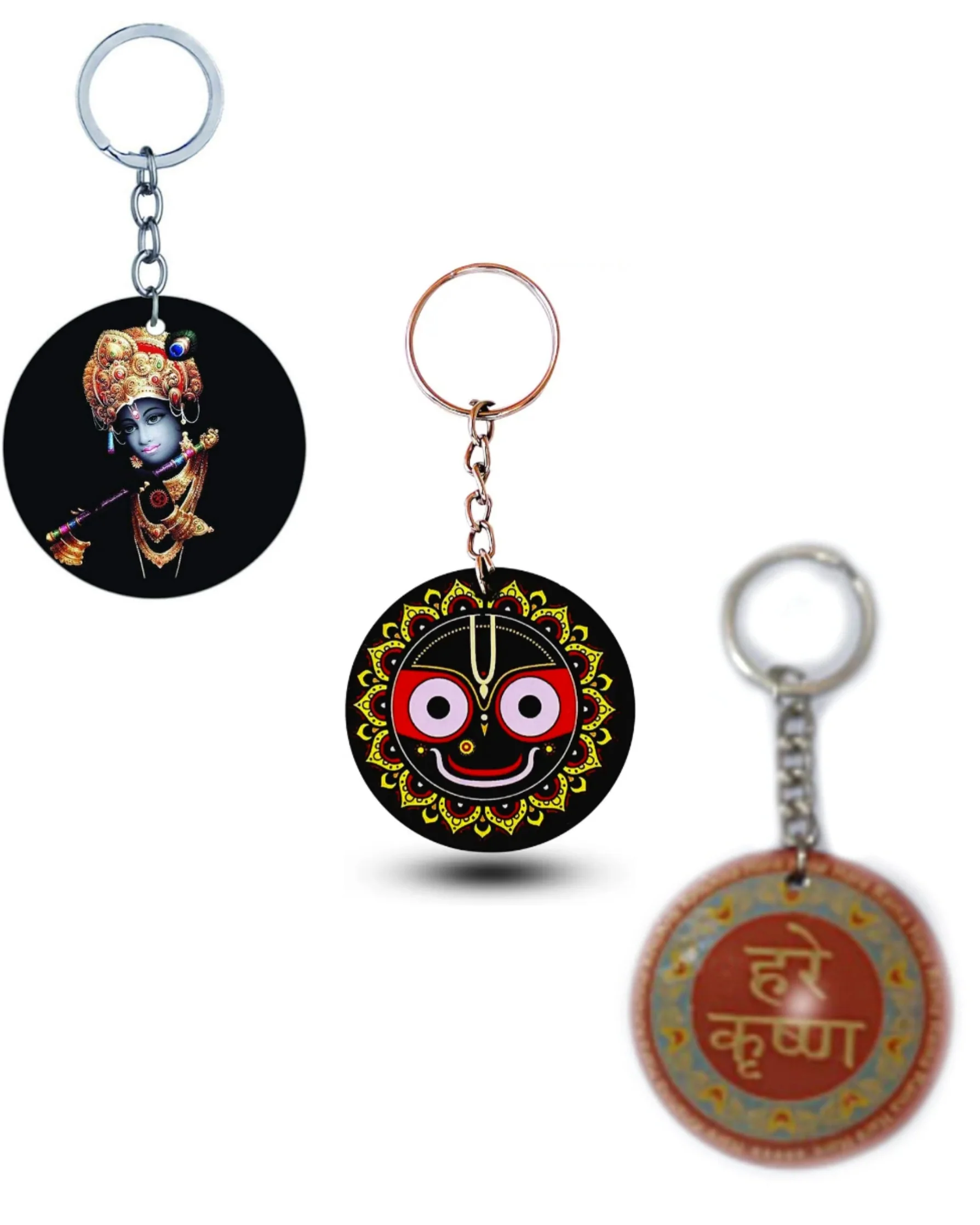 Circle Wooden Spiritual Keychain