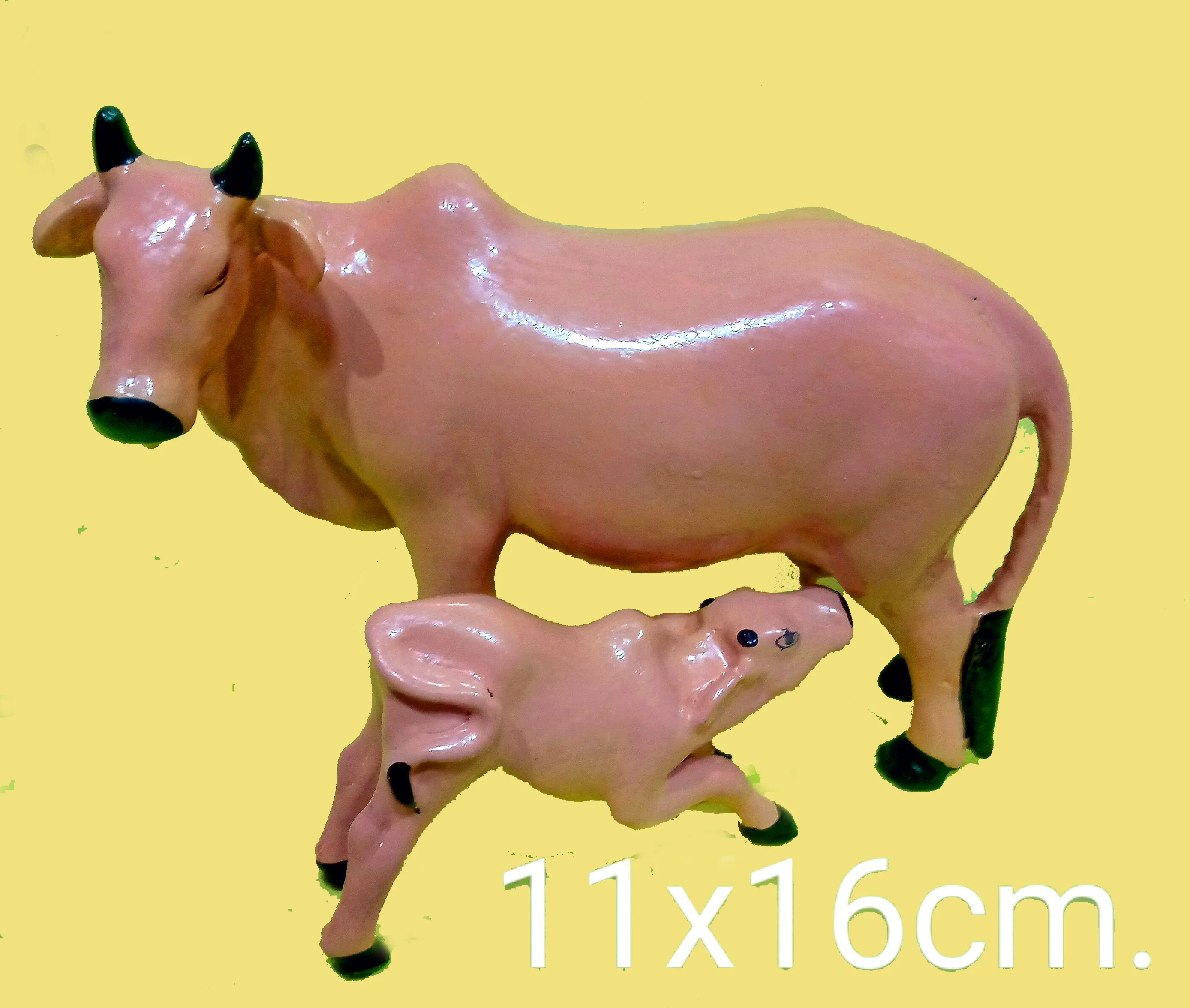 COW AND CALF  11 x 16 CM.