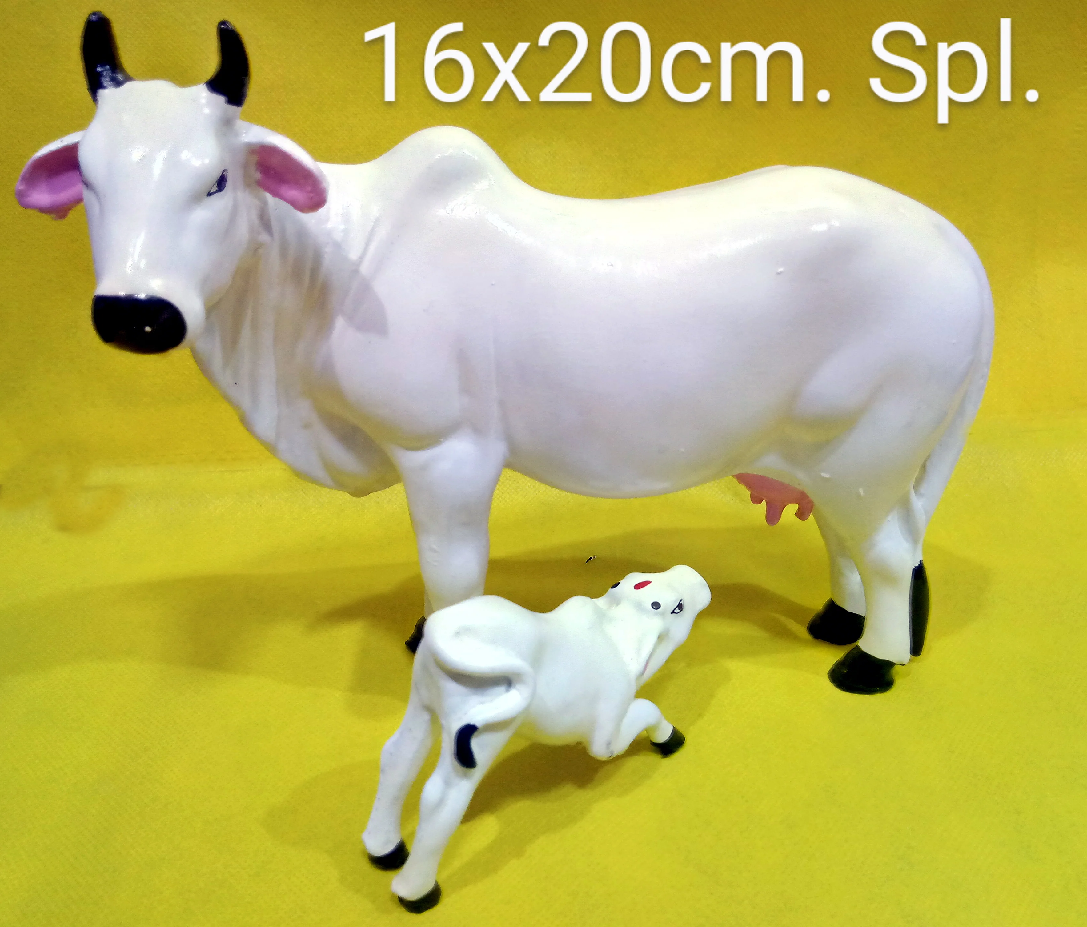COW AND CALF 16 x 20 CM.