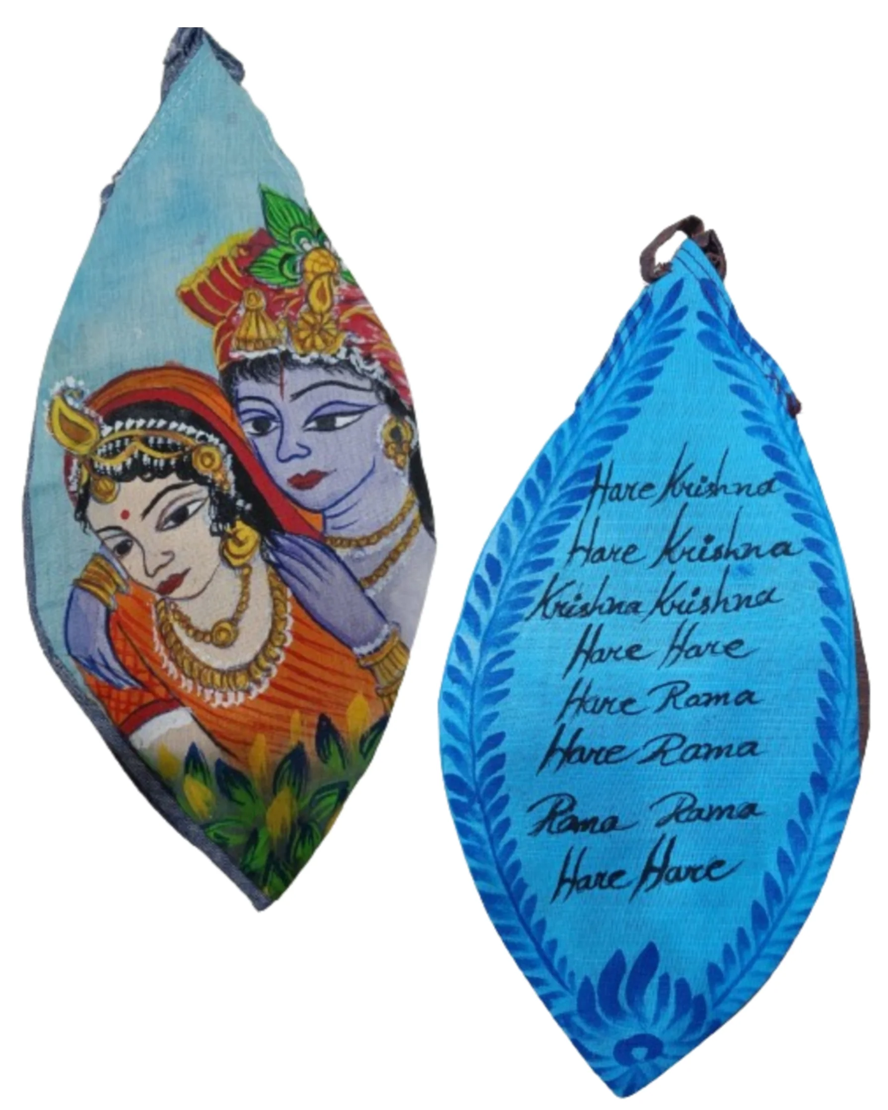 Beautiful Radha Krishna Hand Painted Bead Bags