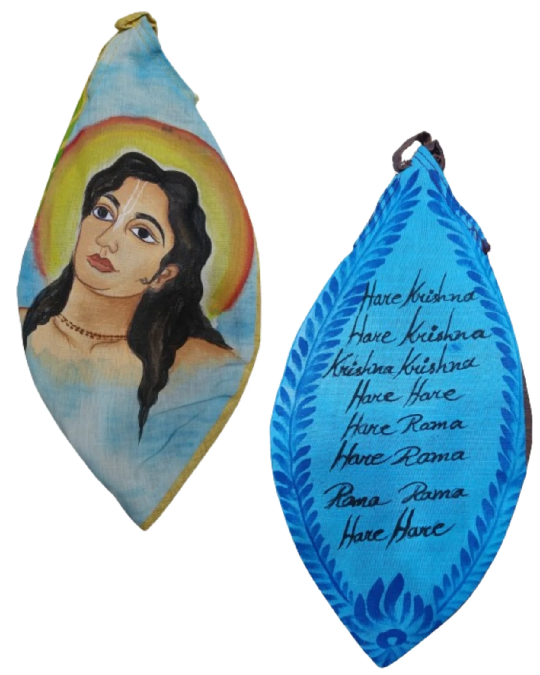 Lord Nityananda Hand Painted Bead Bags