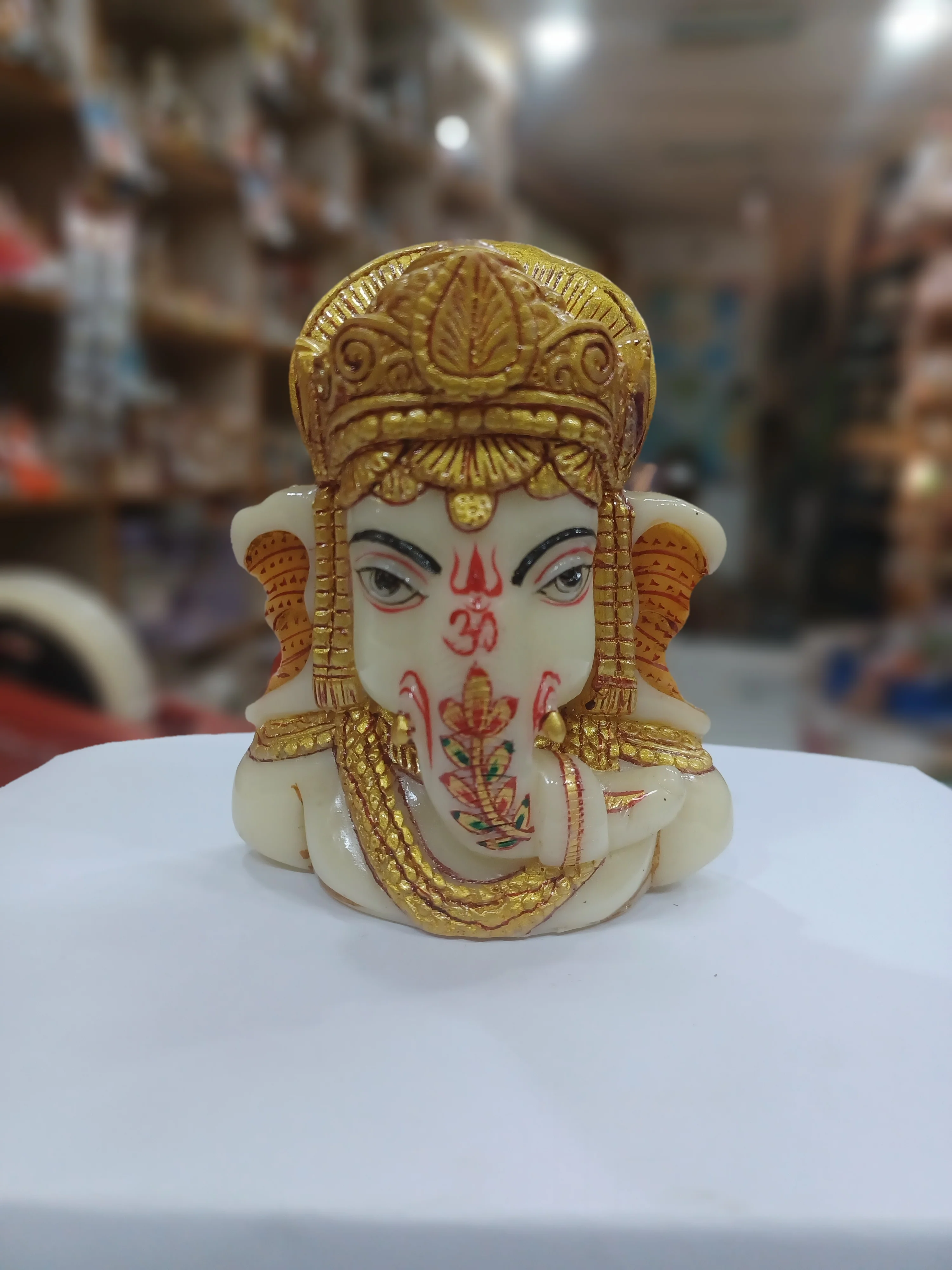 Marble Ganesh Face (4 Inches)