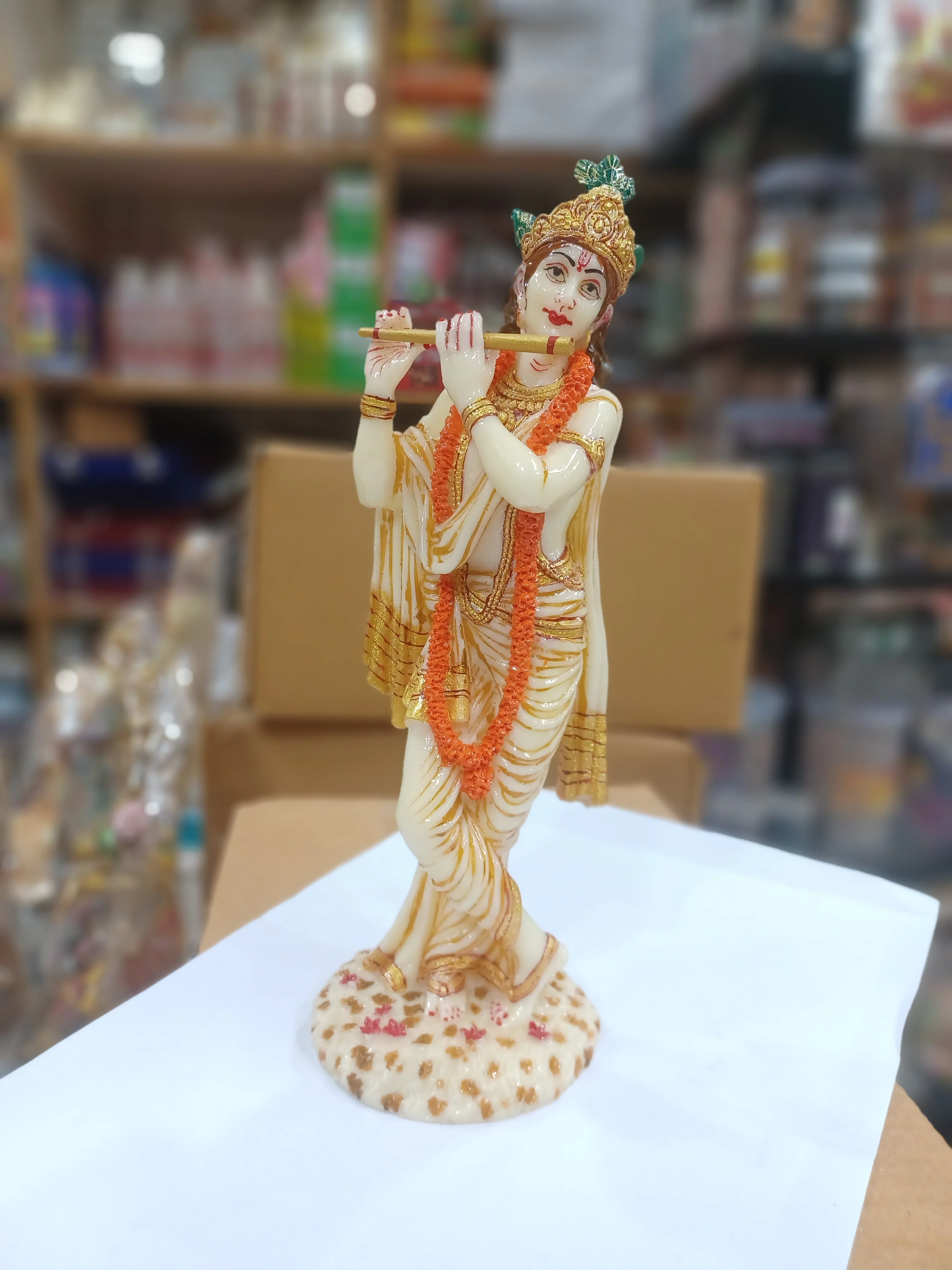 Marble Krishna Murti (10 Inches)