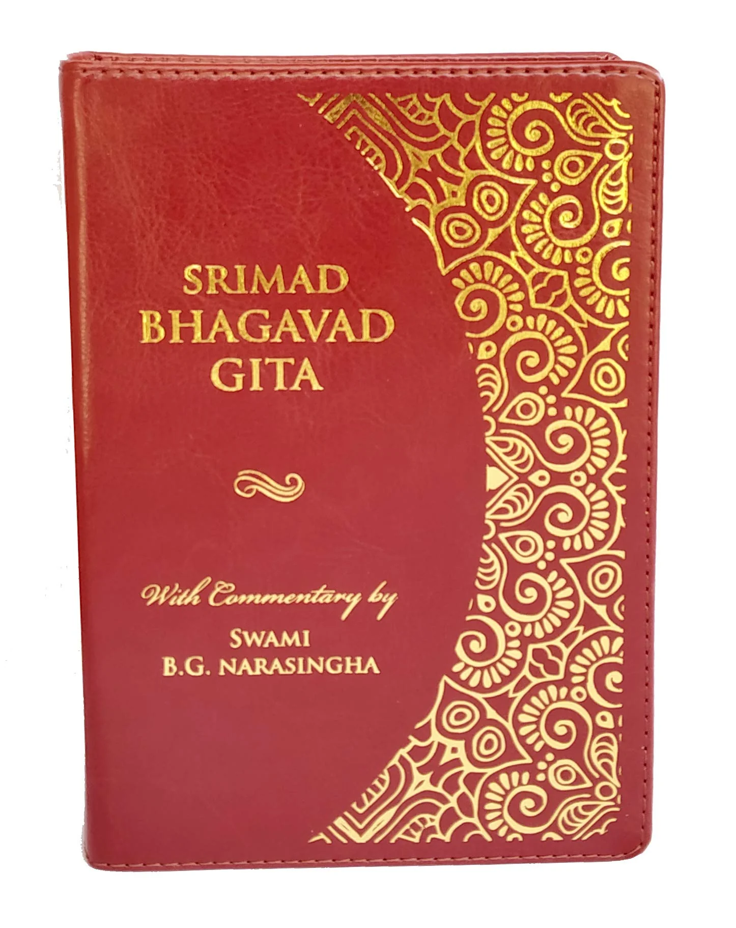 Srimad Bhagavad Gita (Small Size) — Dual Color Print Imitation Leather