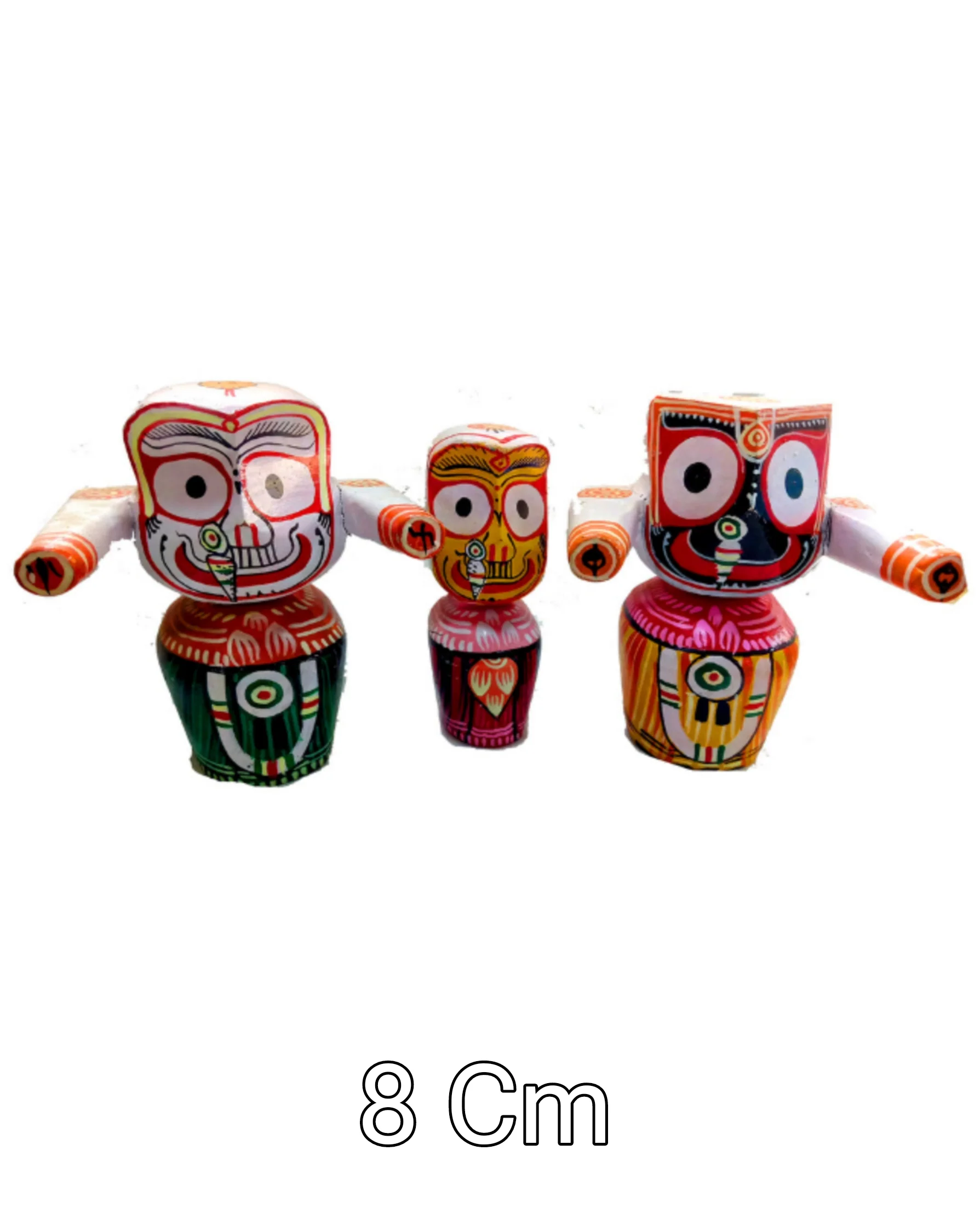 Lord Jagannath, Baladeva and Subhadra ( 8cm)